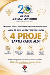 Sosyal Bilimler Meslek Yüksekokulu Öğrencilerinden TÜBİTAK 2209-A Başarısı