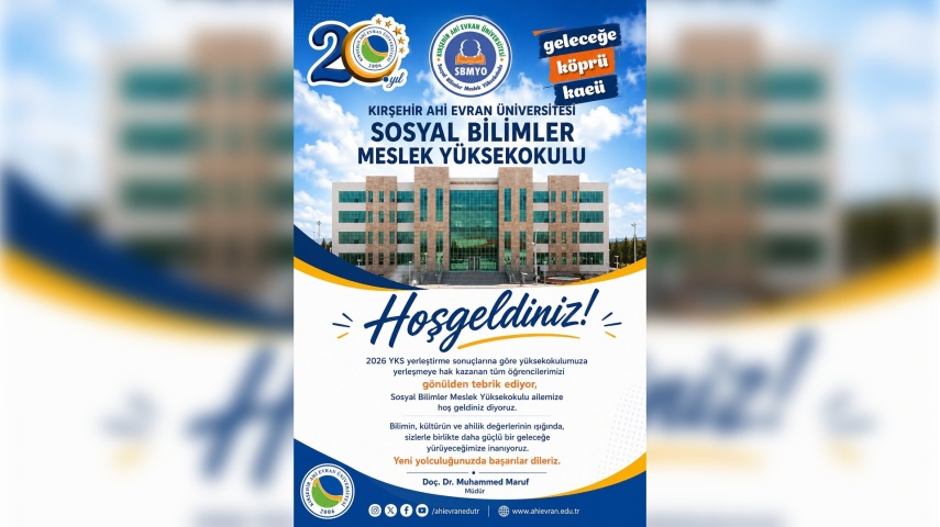 Yüksekokulumuza Hoş Geldiniz